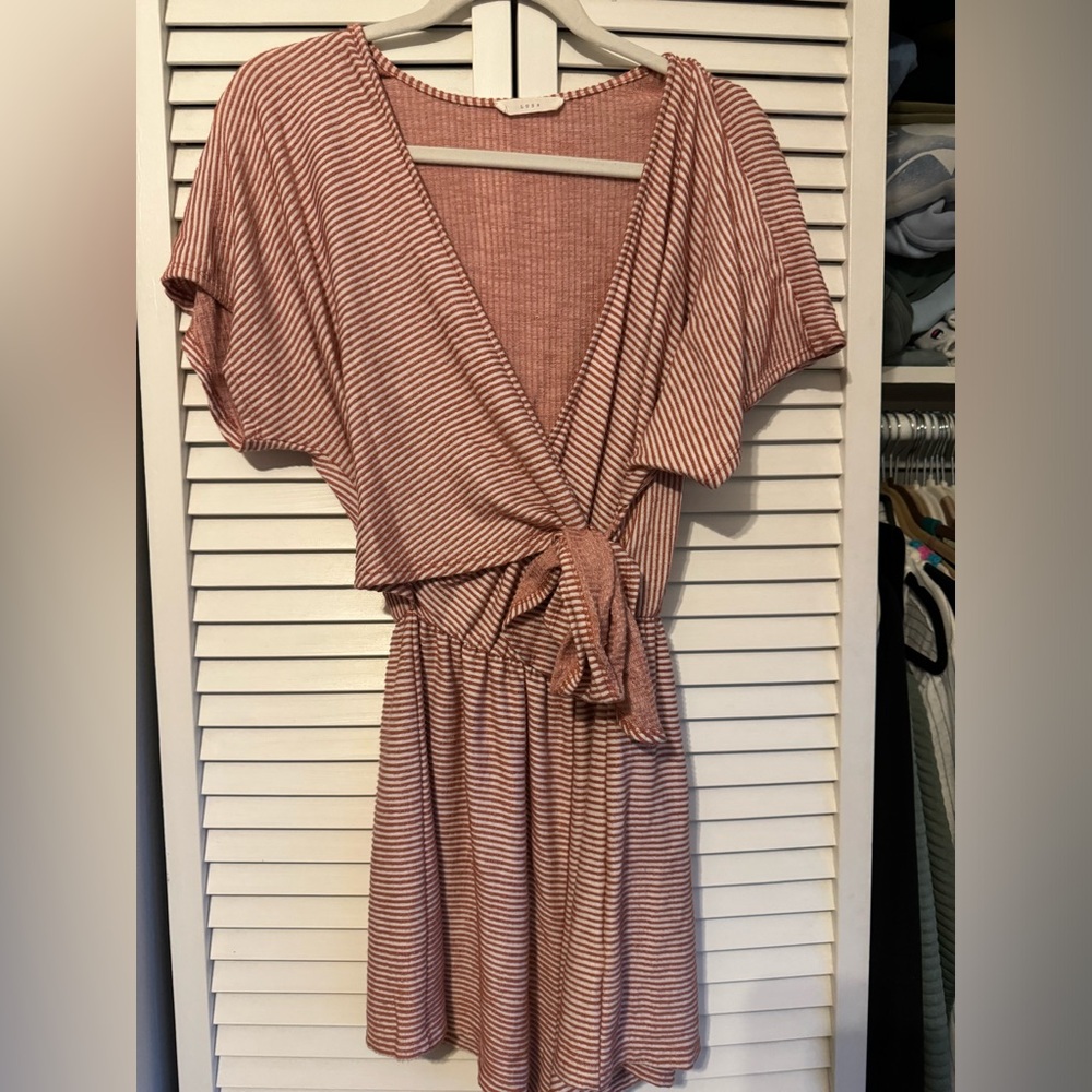 LUSH romper pink striped LIKE NEW